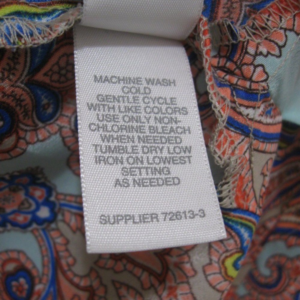 ***SOLD*** Collared Halter Tunic Top sz S Colorful Boho Paisley Print - Picture 12 of 12